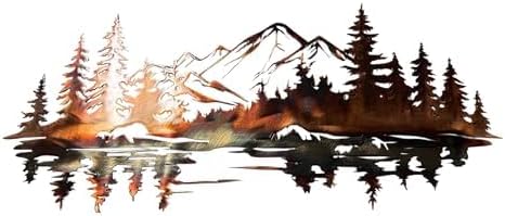 Copper Mountain Reflection Metal Art