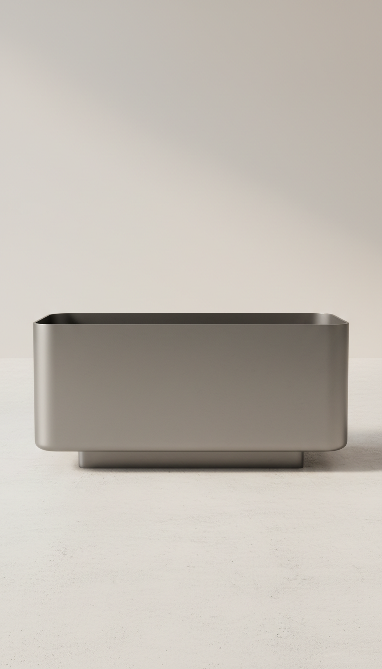 Powder-Coated Metal Planter Bin Tall