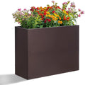 Rectangular Brown Metal Planter Box