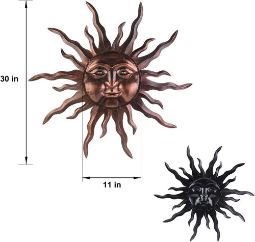 3D Metal Sun Wall Art Decor