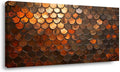 Copper Geometric Canvas Wall Art