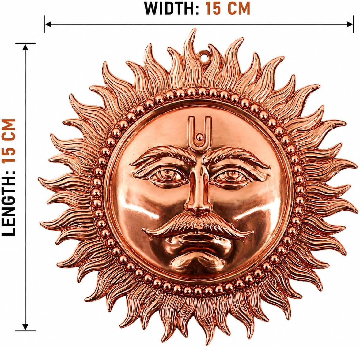 Handcrafted Copper Sun Wall Hanging