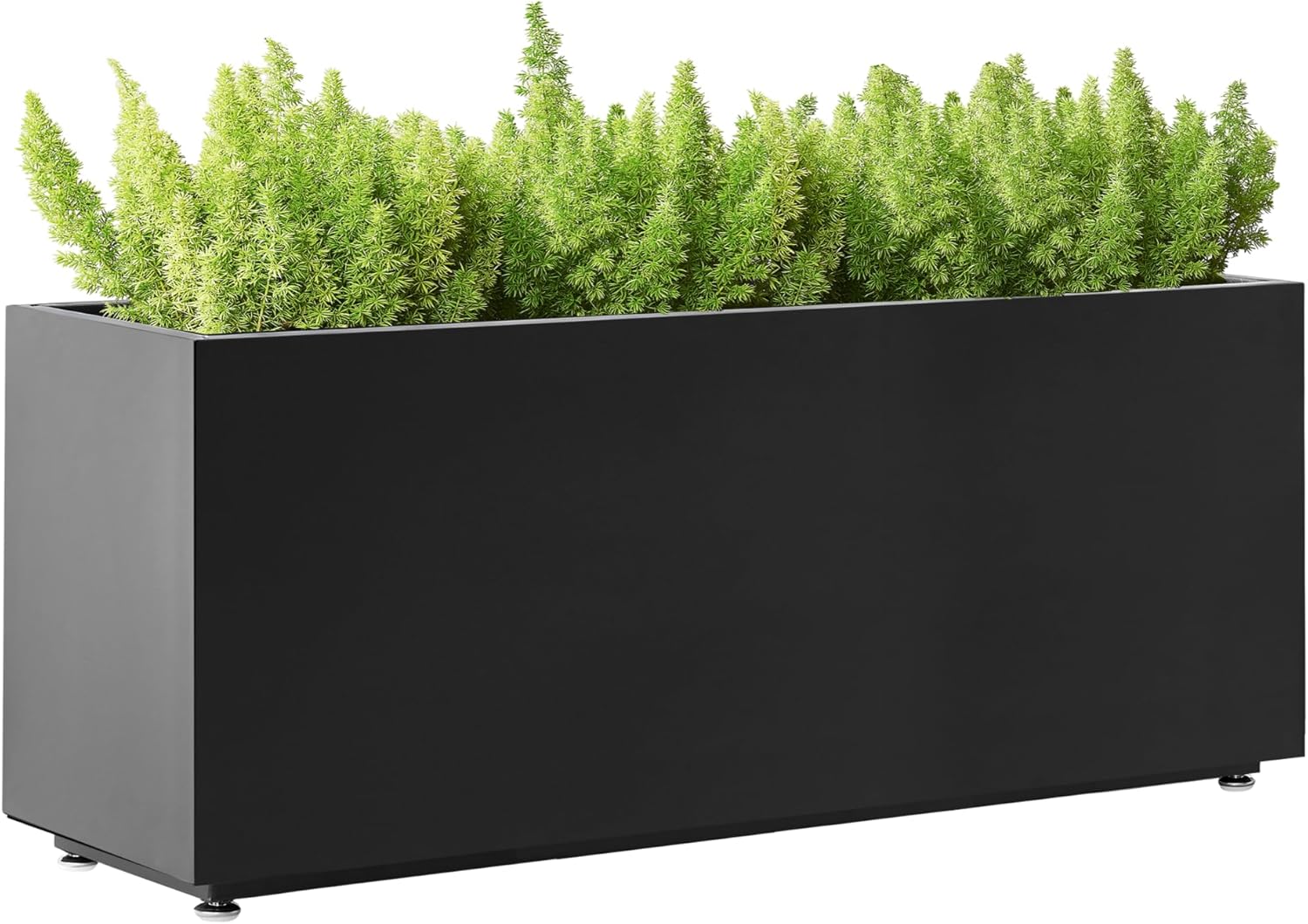 Black Rectangular Metal Planter Trough