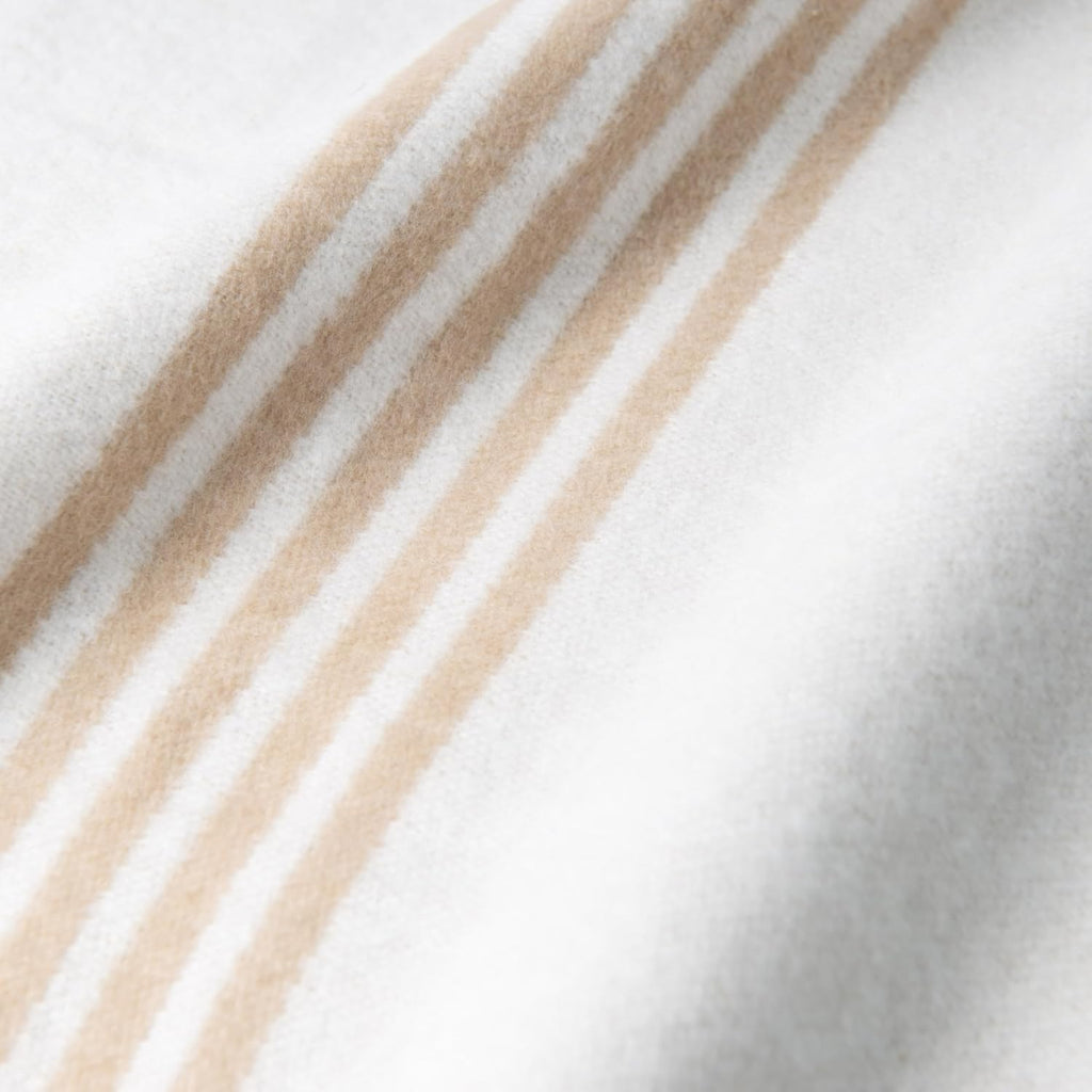 Coastal Striped Fringe Throw Blanket