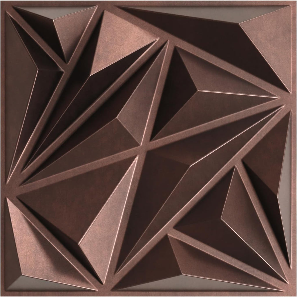 Antique Copper 3D Diamond Wall Panels