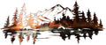 Copper Mountain Reflection Metal Art