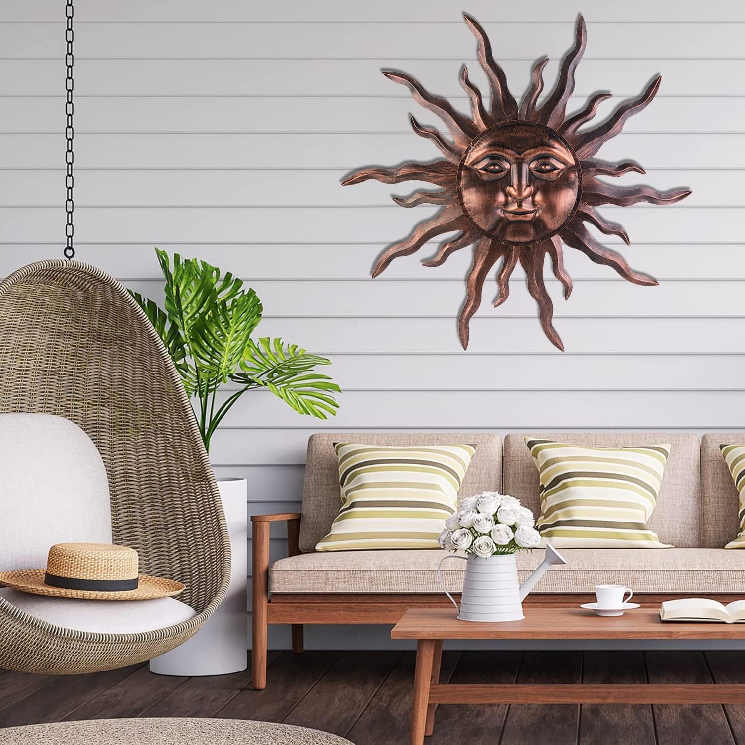 3D Metal Sun Wall Art Decor