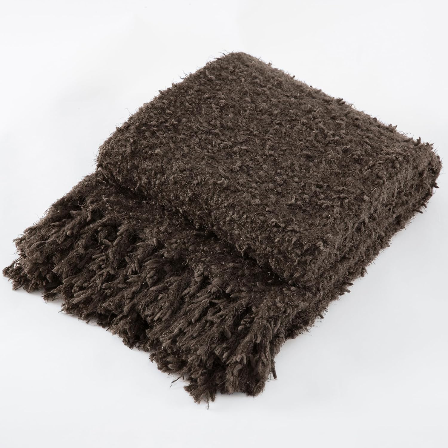 Farmhouse Knit Tassel Throw Blanket