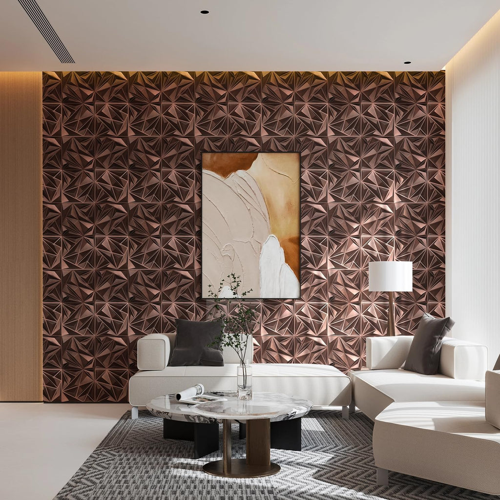 Antique Copper 3D Diamond Wall Panels