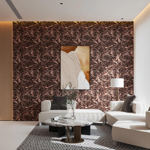 Antique Copper 3D Diamond Wall Panels