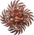 3D Copper Sun Outdoor Wall Art