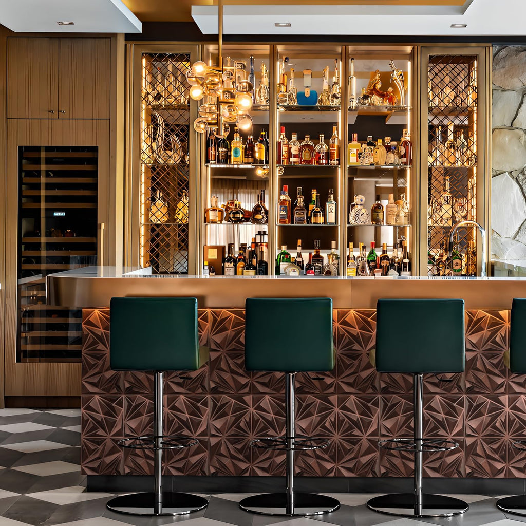 Antique Copper 3D Diamond Wall Panels