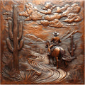 Rustic Copper Metal Wall Panel Art