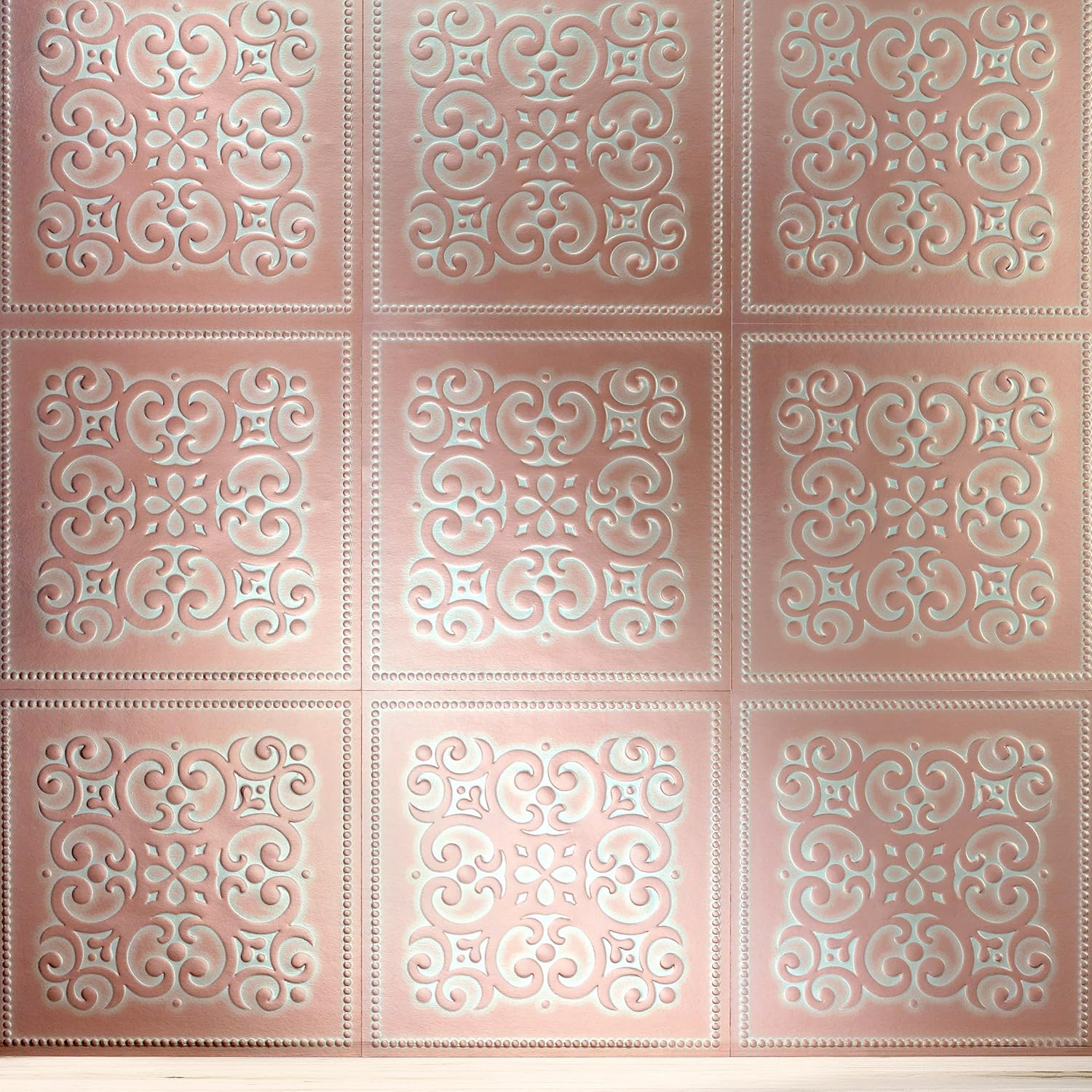 Patina Copper Peel Stick Wallpaper Tiles