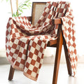 Rust Cotton Fall Throw Blanket