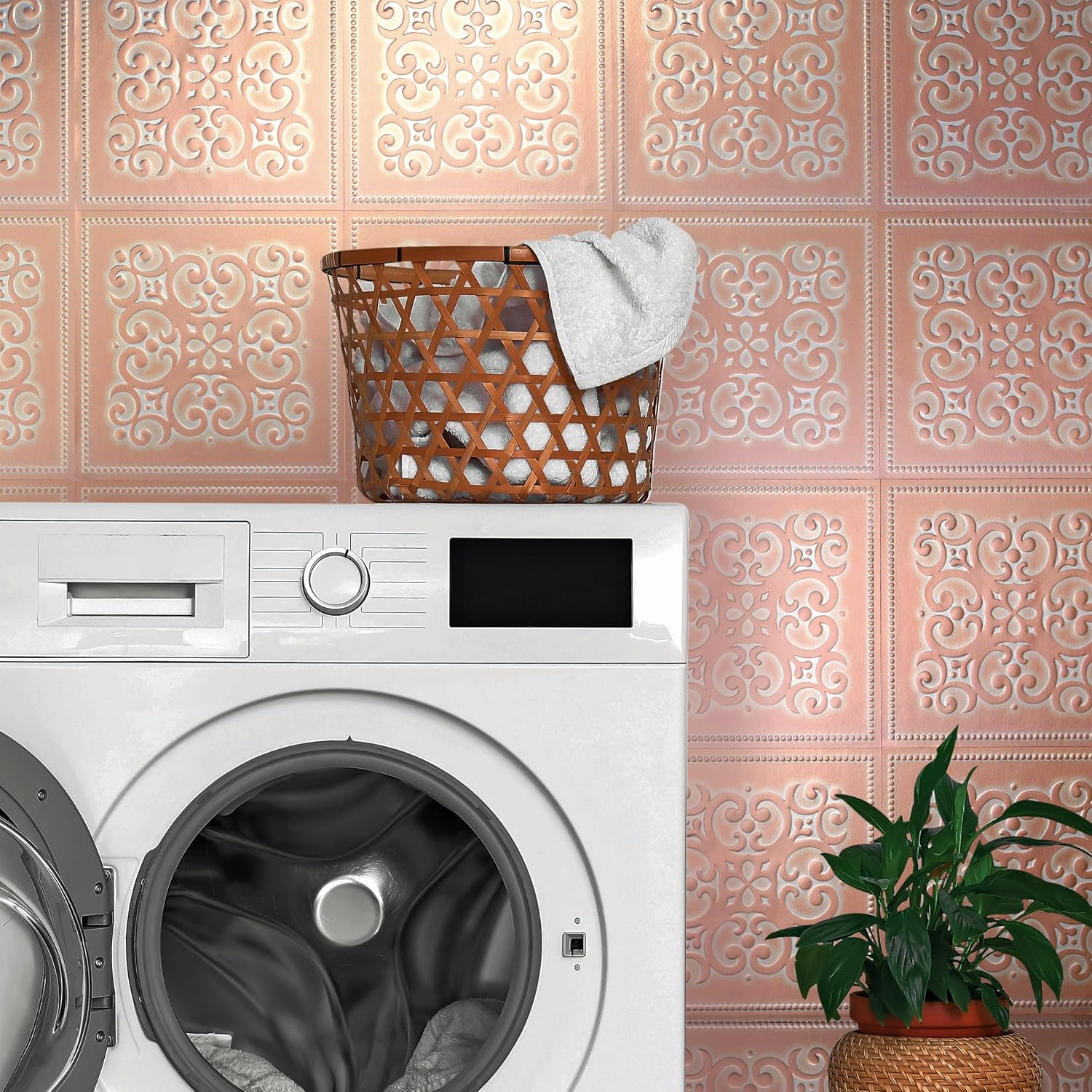 Patina Copper Peel Stick Wallpaper Tiles