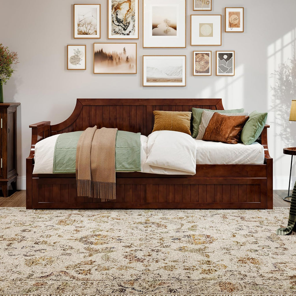 Wood Twin Daybed with Trundle