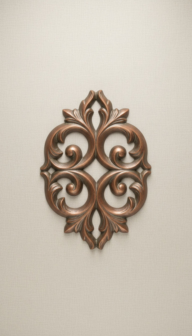 Embossed Copper Wall Plaque Round